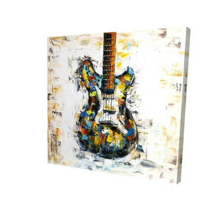 FONDO 12 x 12 in. Abstract Colorful Guitar-Print on Canvas FO2789228